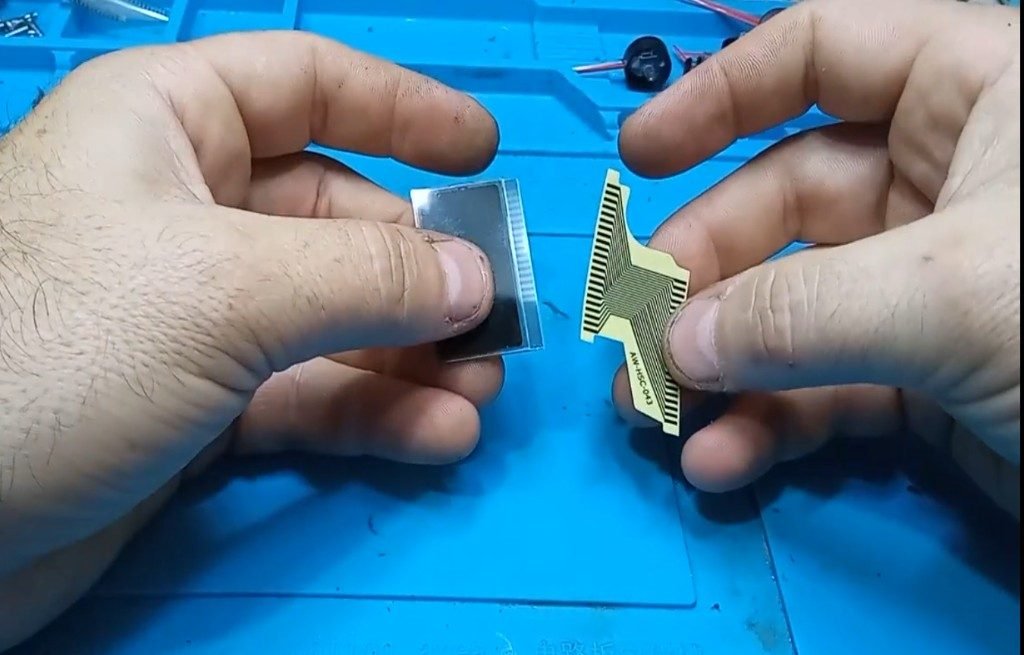 Alinhamento e fixação do flat na placa